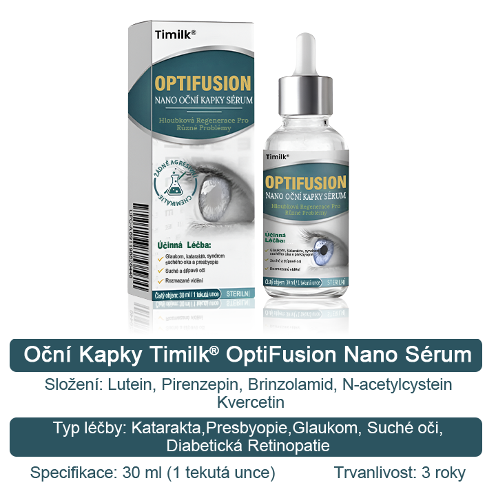Oční kapky Timilk® optifusion nano sérum – nanotechnologie obnovuje jasný zrak, bez brýlí, bez chirurgického zákroku✅