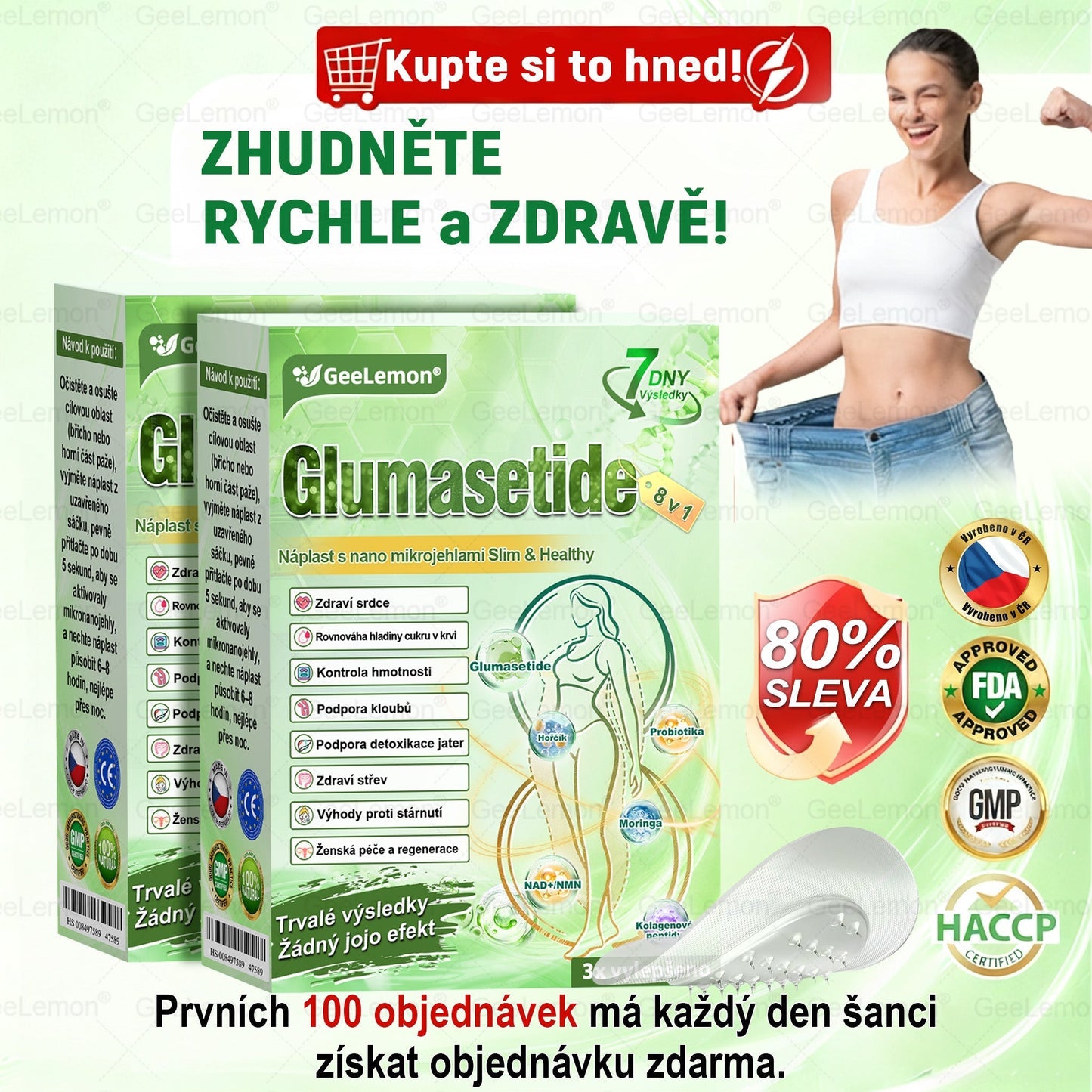 🔥Doporučeno Fakultní nemocnicí Motol · 👩‍⚕️ Oficiální prodejna BENU | 🎁 𝐆𝐞𝑒𝑙𝑒𝐦𝐨𝐧® Glum𝐚𝐬𝐞tide 8 v 1 – Zeštíhlující nano mikrojihlový náplast 🇨🇿 Jen 1× denně ✅ Viditelné změny za 7 dní – na obezitu, kardiovaskulární zdraví, diabetes a kloubní problémy🎁🎁🎁🎁