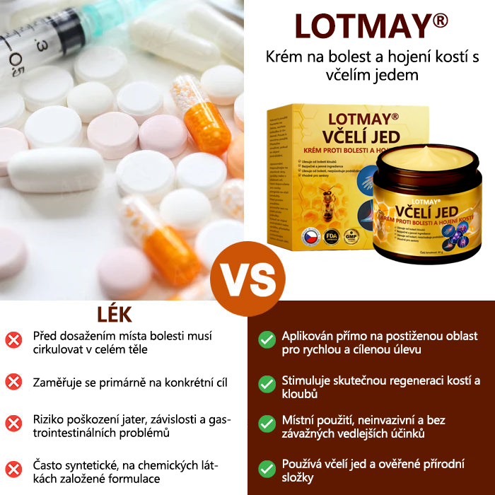LOTMAY® Krém na hojení kostí proti bolesti se včelím jedem 🐝🐝